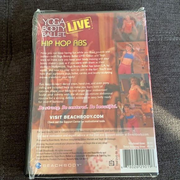 Yoga Booty Ballet Hip Hop Abs DVD (BRAND NEW AND SEALED) - Picture 2 of 2